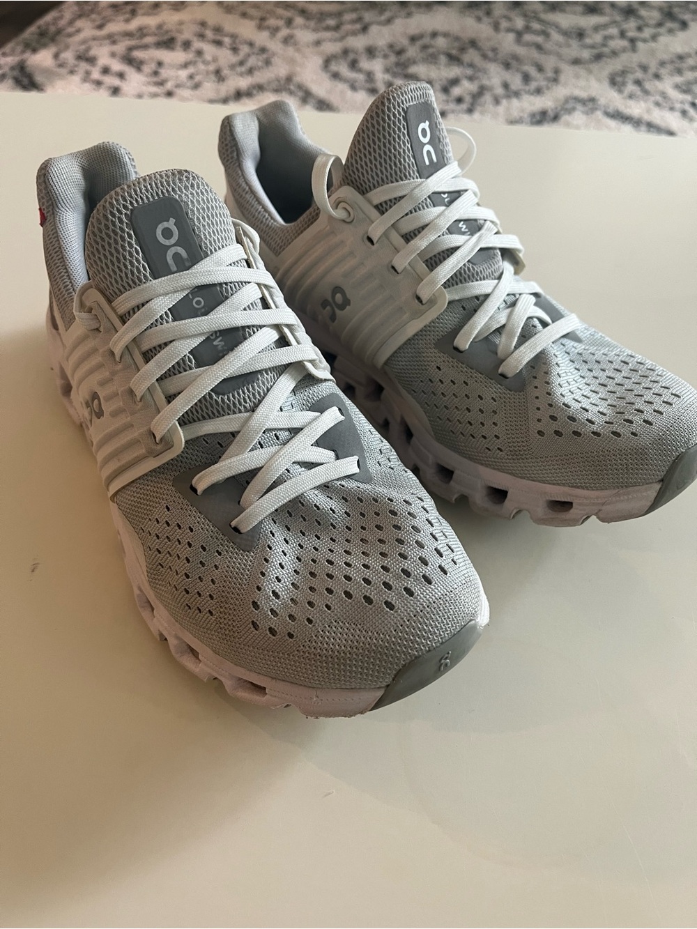 On Running Women's Cloudswift Sneakers in Light Gray and White